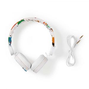 słuchawki przewodowe 7 alibiuro.pl NEDIS WIRED HEADPHONES FOR KIDS SAFARI 1 2M HPWD4104WT 0