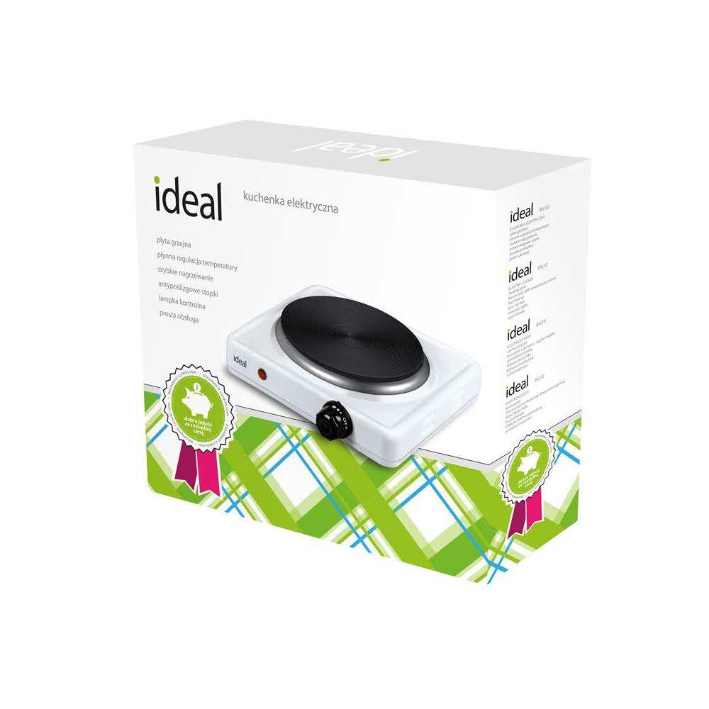 sprzęt AGD 7 alibiuro.pl Kuchenka elektryczna ELDOM IPG10 Pyta elektryczna 1 pole grzejne 1000W kolor biay 88
