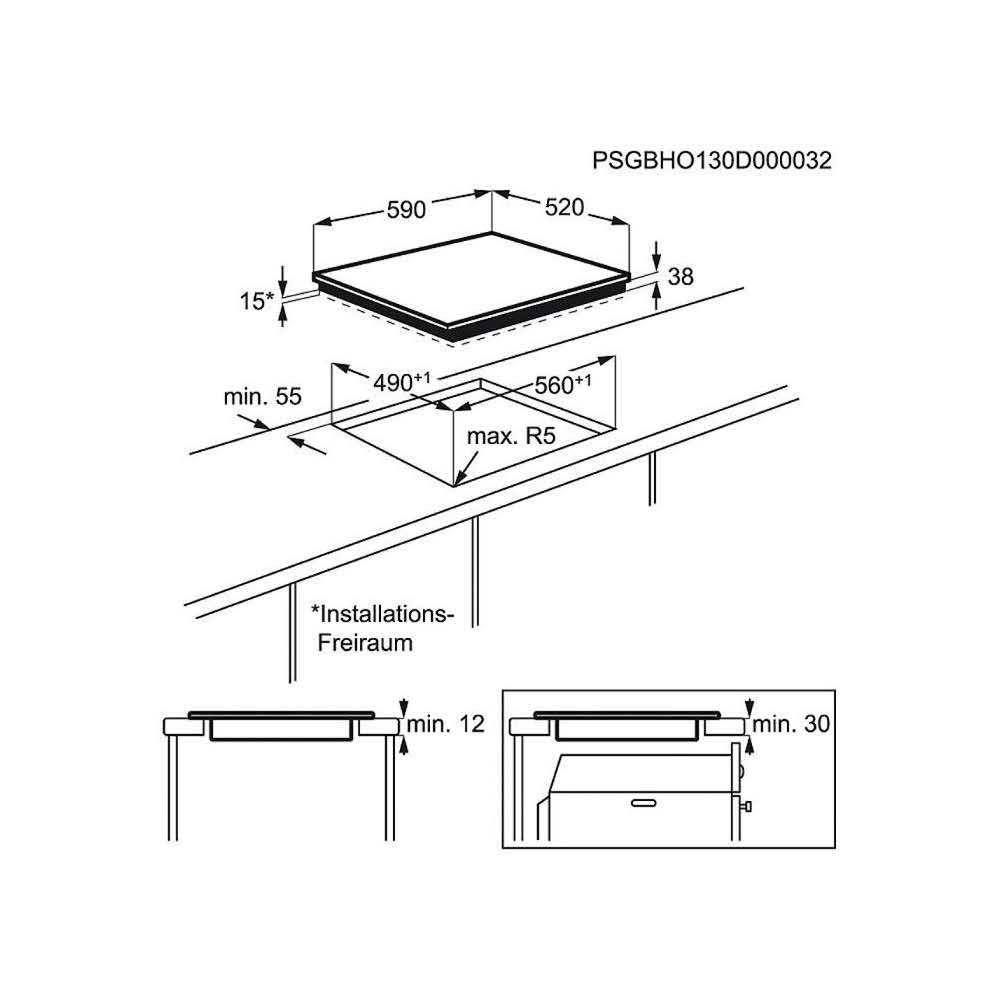 sprzęt AGD 7 alibiuro.pl Pyta ceramiczna Electrolux EHF 6343FOK 4 pola grzejne kolor czarny 59