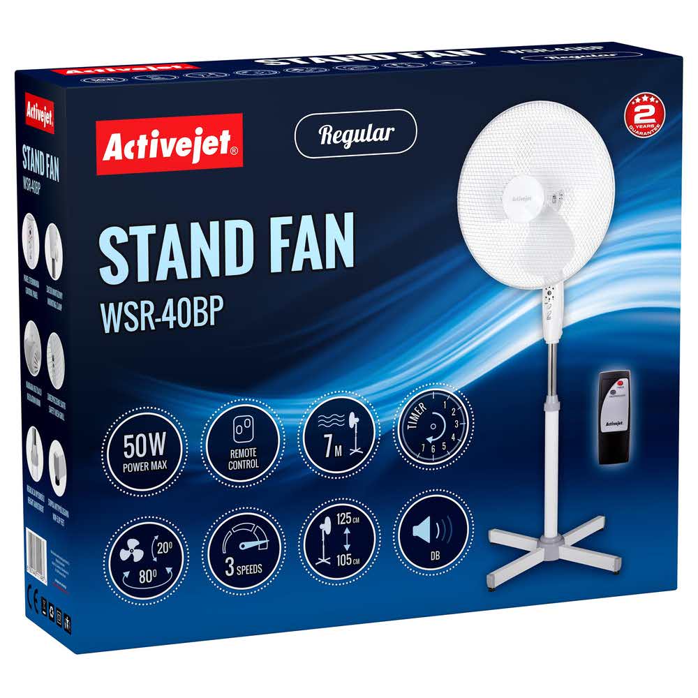 sprzęt AGD 7 alibiuro.pl Wentylator stojcy Activejet Regular WSR 40BP kolor biay 58