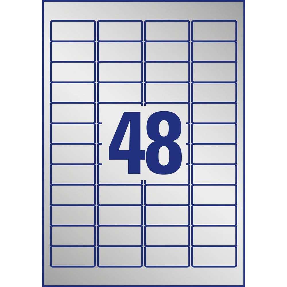 sprzęt biurowy 7 alibiuro.pl Etykiety ochronne Do nadruku AVERY Zweckform L6009 20 45.5mm x 21.2mm Poliester kolor srebrny 13