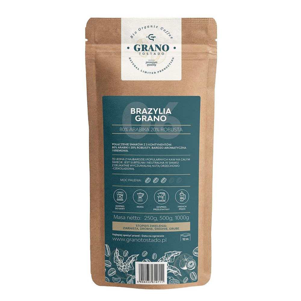 sprzęt biurowy 7 alibiuro.pl Kawa ziarnista Grano Tostado BRAZYLIA GRANO 500g 95