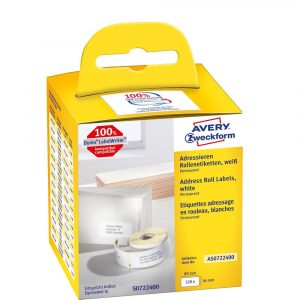sprzęt biurowy 7 alibiuro.pl Zestaw etykiet w rolce Do termodruku AVERY Zweckform AS0722400 36mm x 89mm Papier kolor biay 86