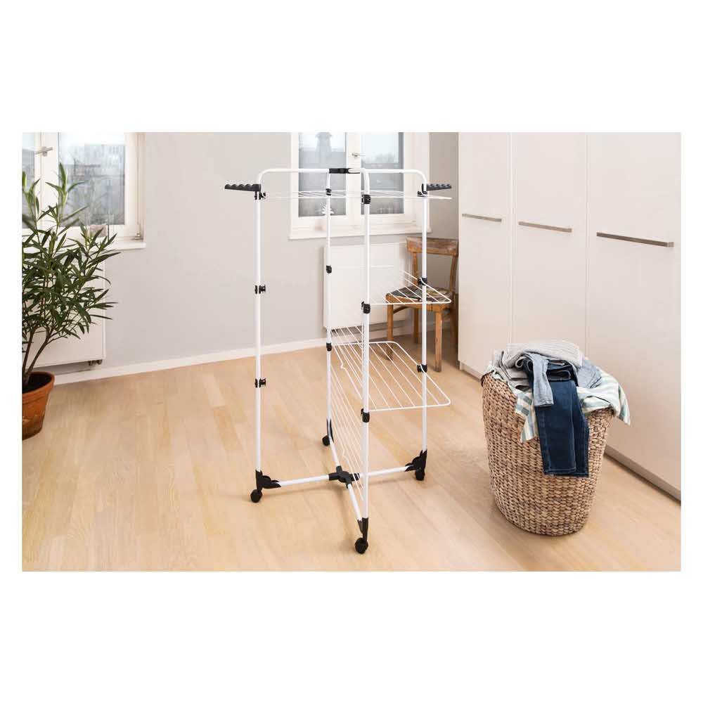 suszarki łazienkowe i wolnostojące 7 alibiuro.pl Suszarka pionowa na pranie VILEDA Mixer 3 157243 wewntrzna stojca kolor biay 18