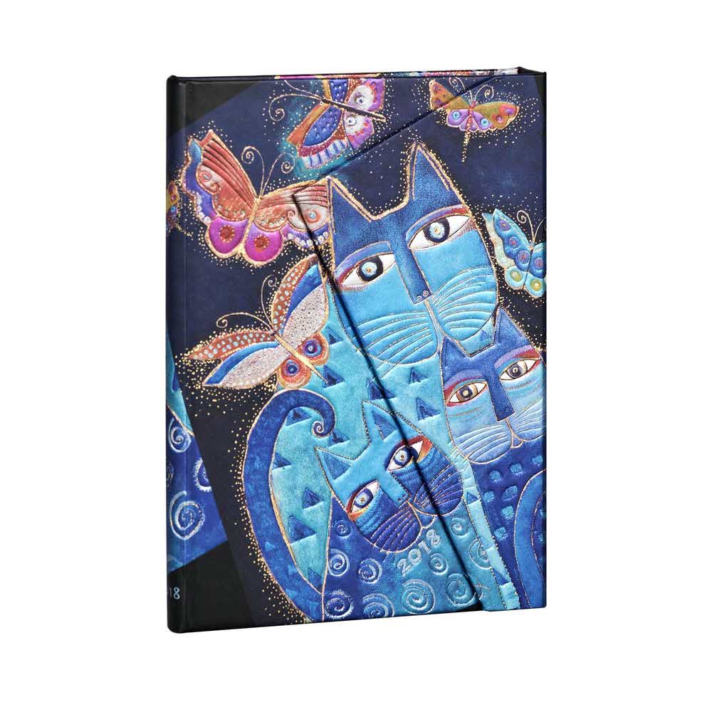 terminarz 7 alibiuro.pl Kalendarz paperblanks 2018 Blue Cats Butterflies Midi kolor niebieski 8