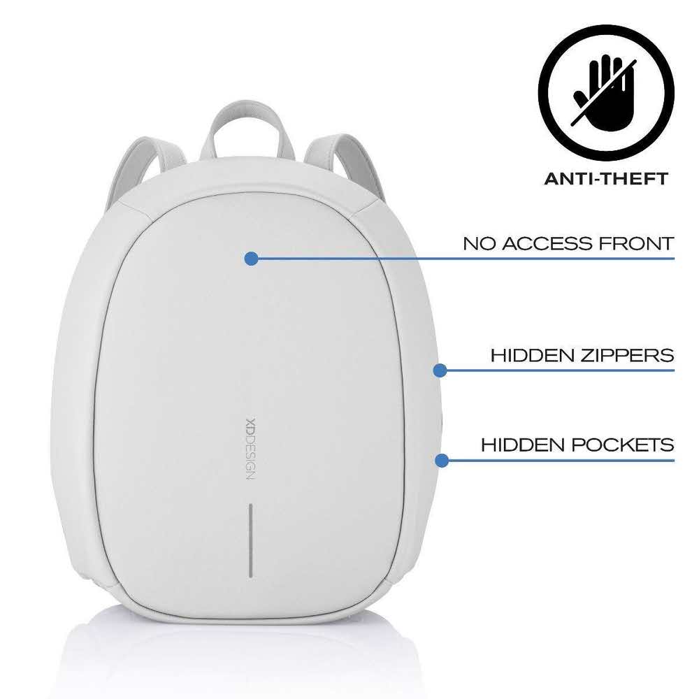 torby i plecaki 7 alibiuro.pl XD DESIGN PLECAK ANTYKRADZIEOWY BOBBY ELLE FASHION JASNY SZARY P N P705.220 55