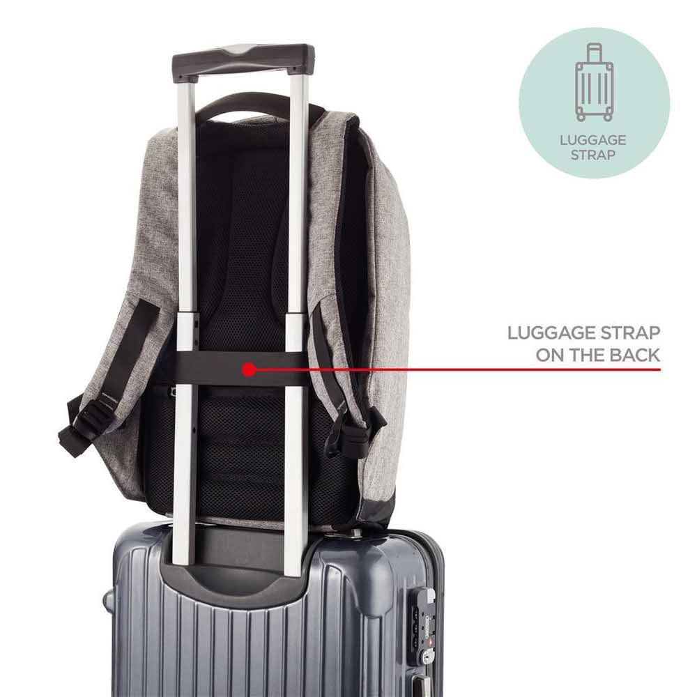 torby i plecaki 7 alibiuro.pl XD DESIGN PLECAK ANTYKRADZIEOWY BOBBY XL SZARY P N P705.562 78