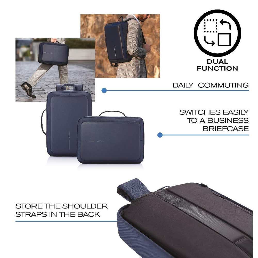 torby i plecaki 7 alibiuro.pl XD DESIGN PLECAK TORBA ANTYKRADZIEOWA BOBBY BIZZ NIEBIESKI P N P705.575 81