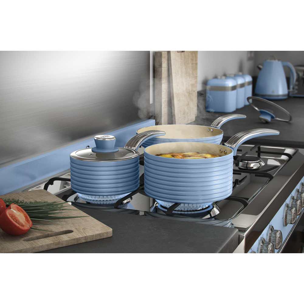 wyposażenie 7 alibiuro.pl Zestaw garnkw z powok ceramiczn Swan RETRO SWPS5020BLN 20 cm 28 cm 4