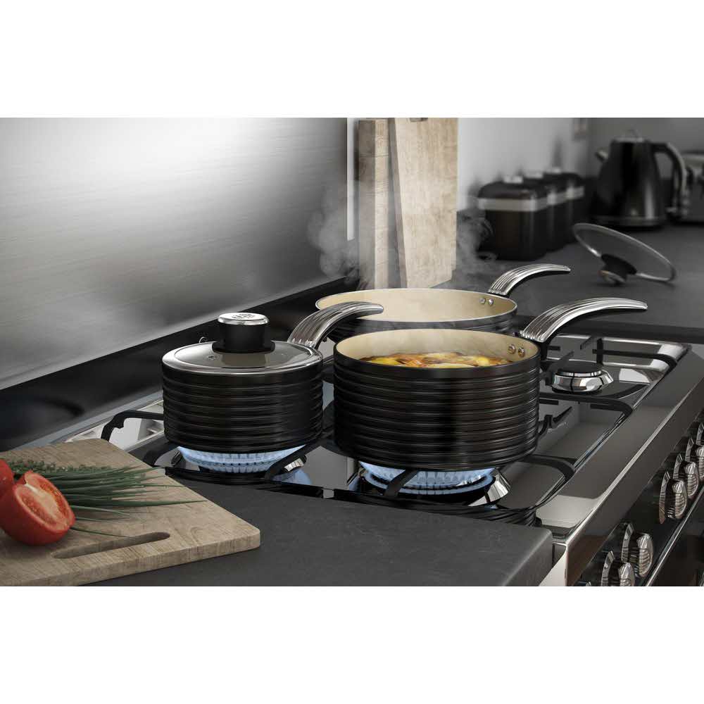 wyposażenie 7 alibiuro.pl Zestaw garnkw z powok ceramiczn Swan RETRO SWPS5020BN 20 cm 28 cm 40