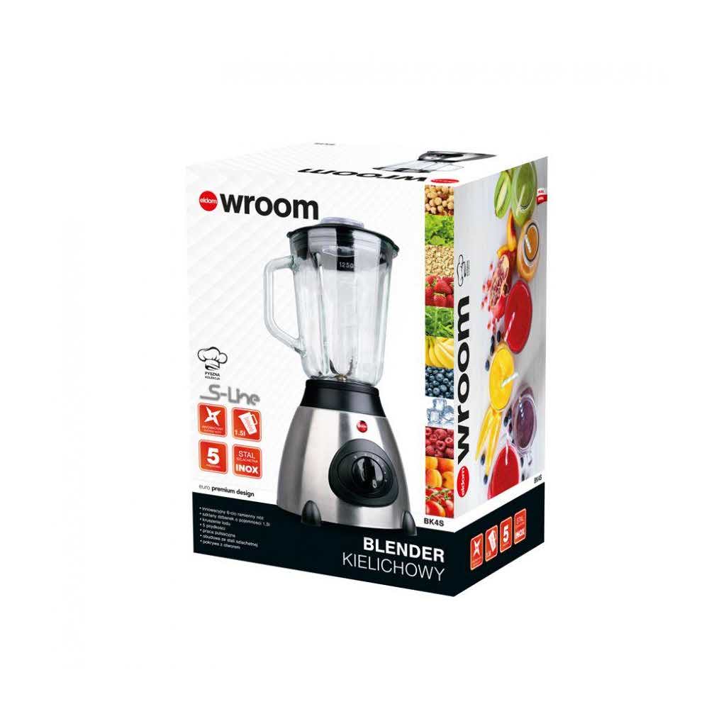 zaopatrzenie dla biura 7 alibiuro.pl ELDOM BLENDER STOJCY BK4S WROOM KRUSZENIE LODU 5 PRDKOCI SZKLANY POJ. SZKLANY 1 5 400 W 94
