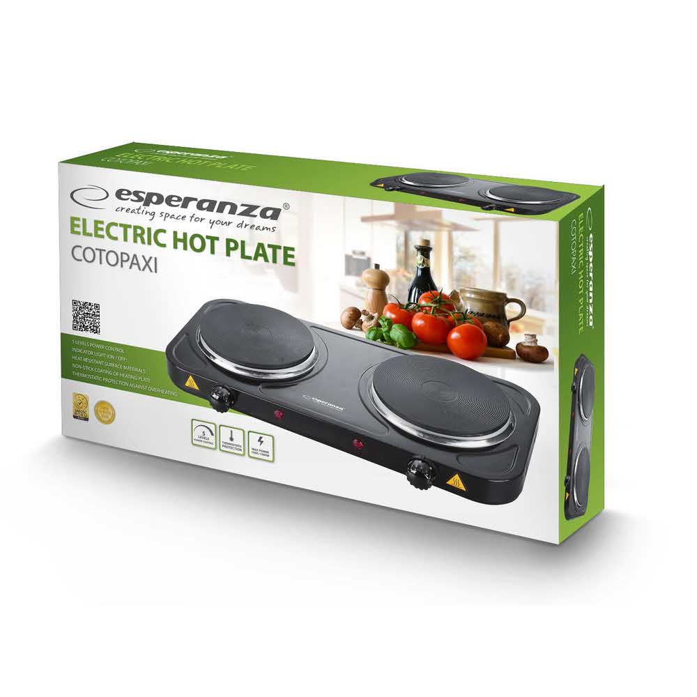 zaopatrzenie dla biura 7 alibiuro.pl Kuchenka Esperanza Cotopaxi EKH004K 2 pola grzejne 38