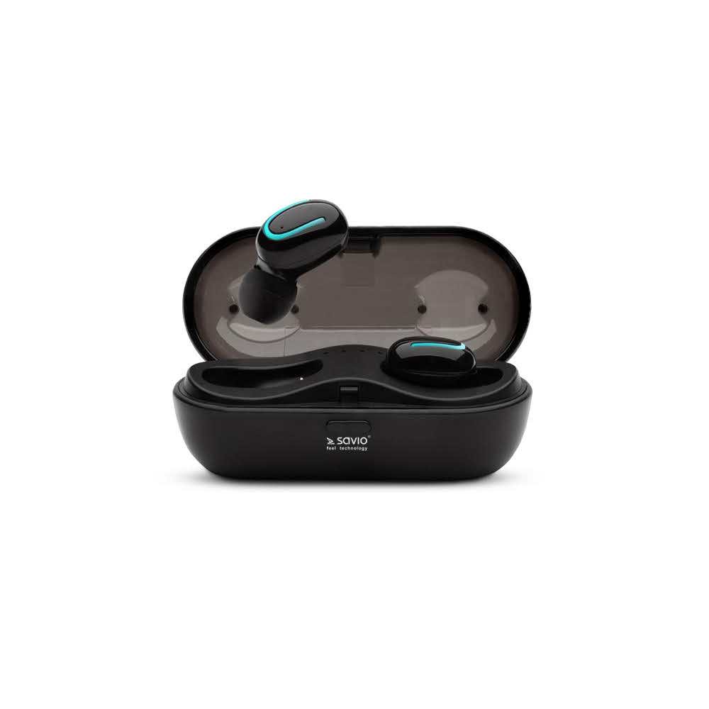 zaopatrzenie dla biura 7 alibiuro.pl Suchawki SAVIO TWS 05 bezprzewodowe Bluetooth kolor czarny 84