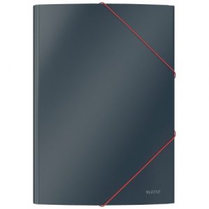 Leitz Teczka kartonowa z gumką Cosy, A4, szara, 30020089