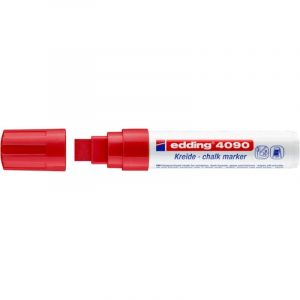 Marker Edding Kredowy Ścięta Końcówka 4090 4-15mm Czerwony