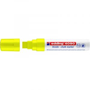 Marker Edding Kredowy Ścięta Końcówka 4090, 4-15mm Żółty Neonowy