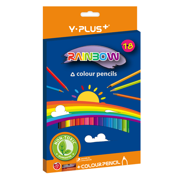 KREDKI OŁÓWKOWE Z TEMPERÓWKĄ, 18 SZT. Y-PLUS
