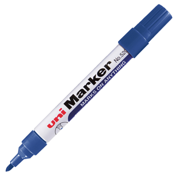 MARKER PERMANENTNY NO-520F, OKRĄGŁA KOŃCÓWKA, NIEBIESKI, UNI