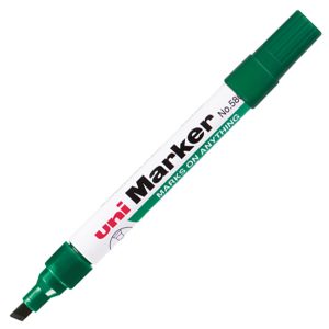MARKER PERMANENTNY NO-580B, ŚCIĘTA KOŃCÓWKA, ZIELONY, UNI