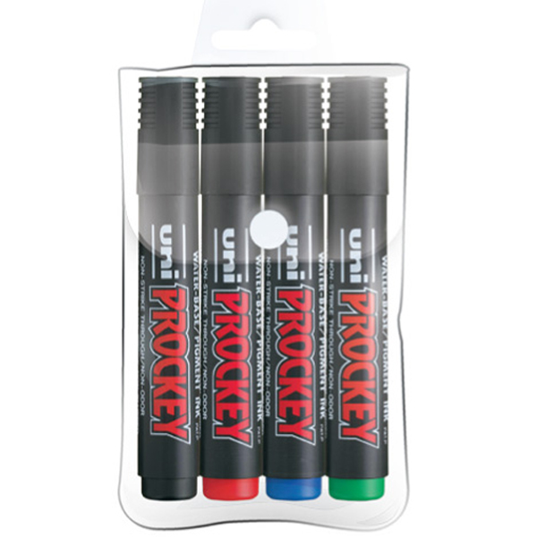 MARKER DO FLIPCHARTA, PM-126, ZESTAW 4 KOLORY, UNI