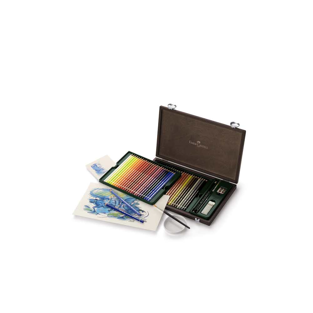 a.durer zestaw akwarelowy 48 sztakcesoria w drewnianej kasecie faber castell alibiuro.pl 43