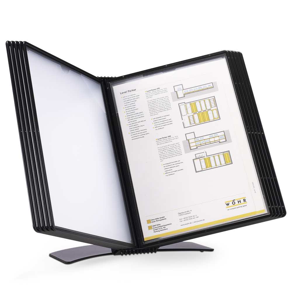 biurkowy system prezentacyjny black edition z 10 panelami easy load tarifold alibiuro.pl 1