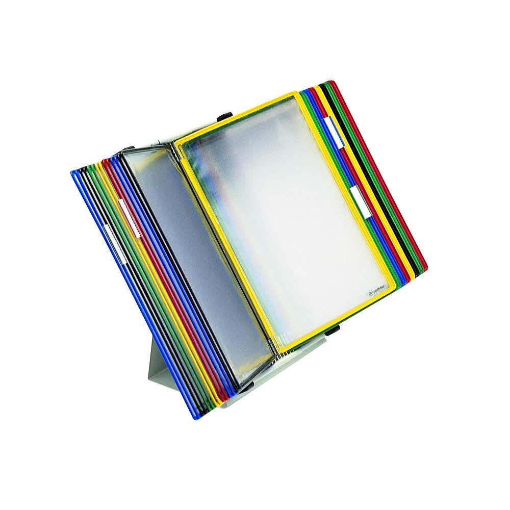 biurkowy system prezentacyjny stalowy tarifold a3 20 paneli prezentacyjnych mix kolorów alibiuro.pl 30