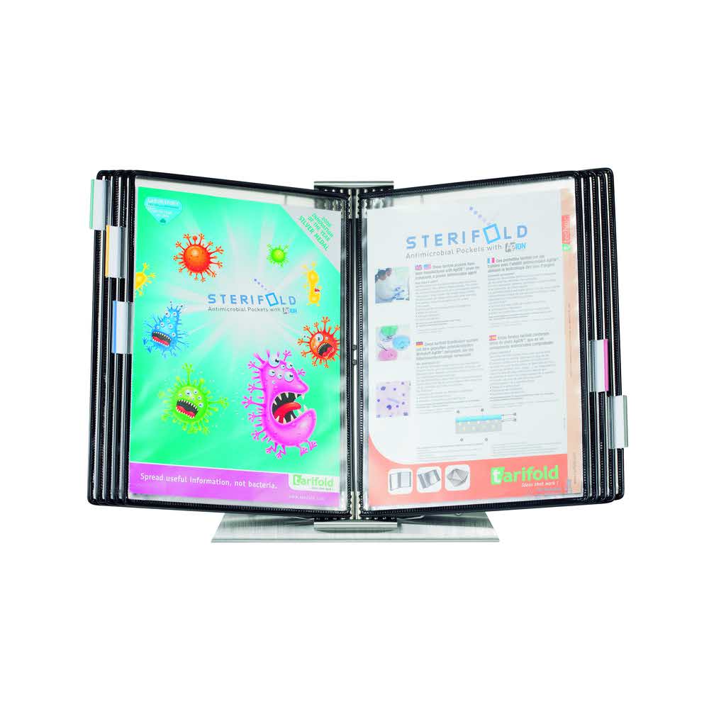 biurkowy system prezentacyjny sterifold a4 +10 paneli prezentacyjnych czarnych alibiuro.pl 79