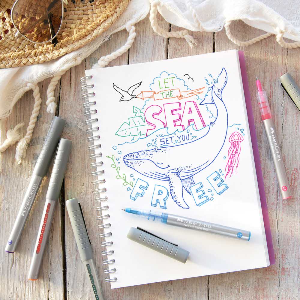 cienkopis kulkowy free ink 07mm bordowy faber castell alibiuro.pl 16