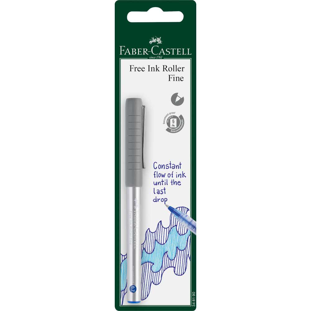 cienkopis kulkowy free ink 07mm niebieski blister faber castell alibiuro.pl 90
