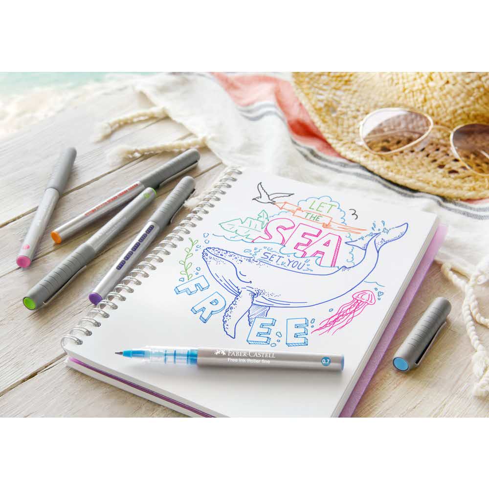 cienkopis kulkowy free ink 07mm różowy faber castell alibiuro.pl 52