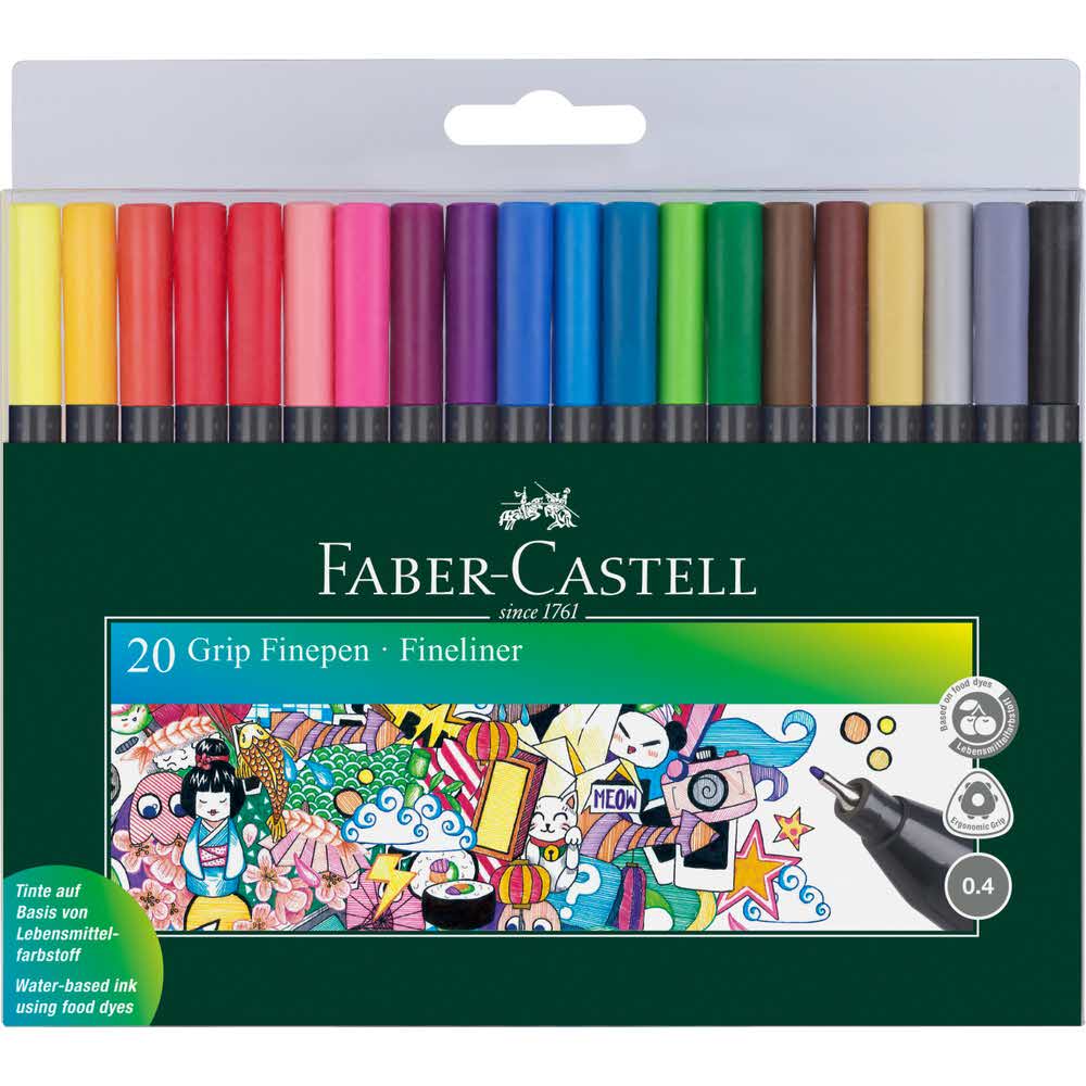 cienkopisy grip 20 kolw etui faber castell alibiuro.pl 99