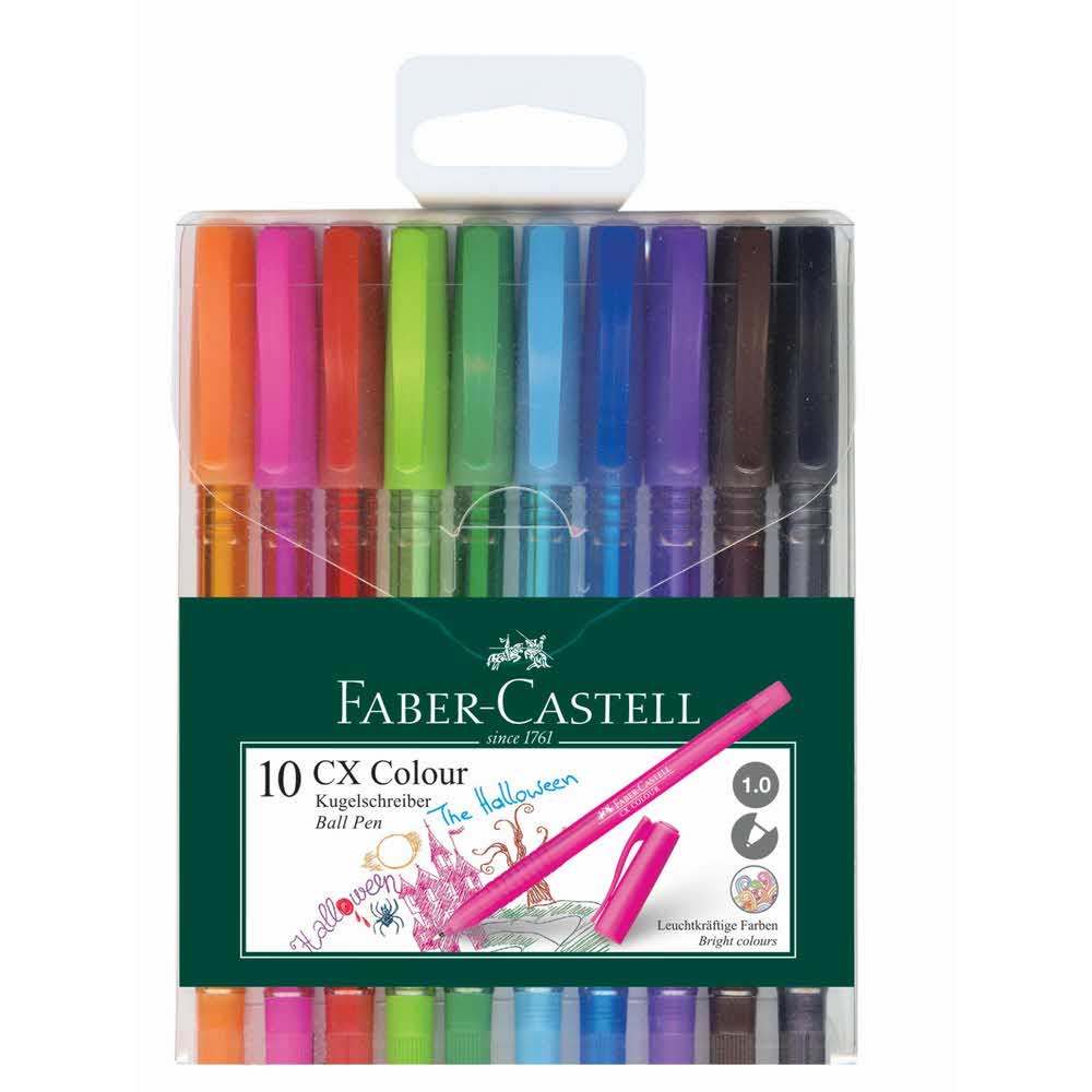 długopis cx color 1.0mm 10 kolw etui faber castell alibiuro.pl 62