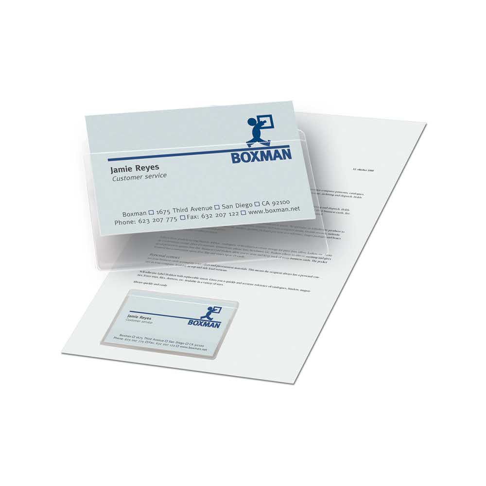 kieszeń samoprzylepna 3l x 10 sztna wizytówki otwierana wzdłuż 105x60mm alibiuro.pl 1