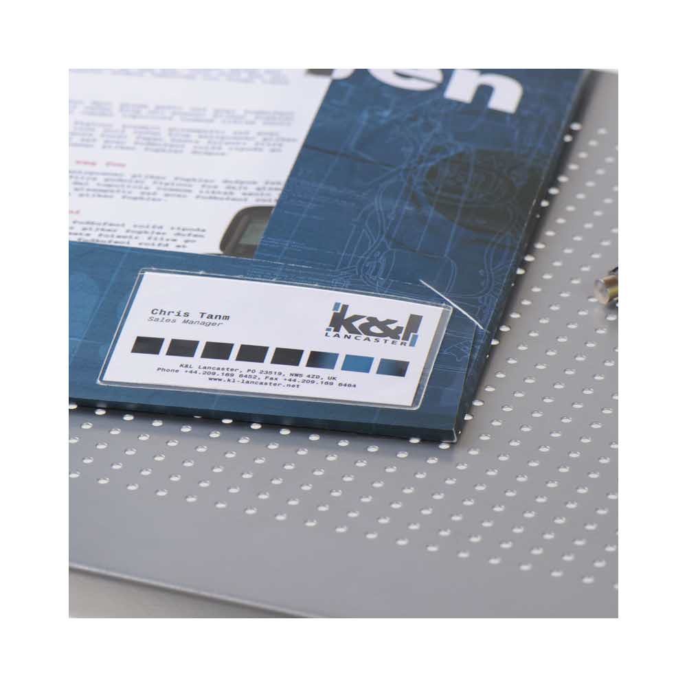 kieszeń samoprzylepna 3l x 10 sztna wizytówki otwierana wzdłuż 105x60mm alibiuro.pl 85