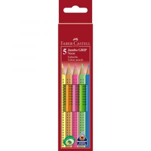 kredki jumbo grip 5 kolneon opakowanie kartonowe faber castell alibiuro.pl 52