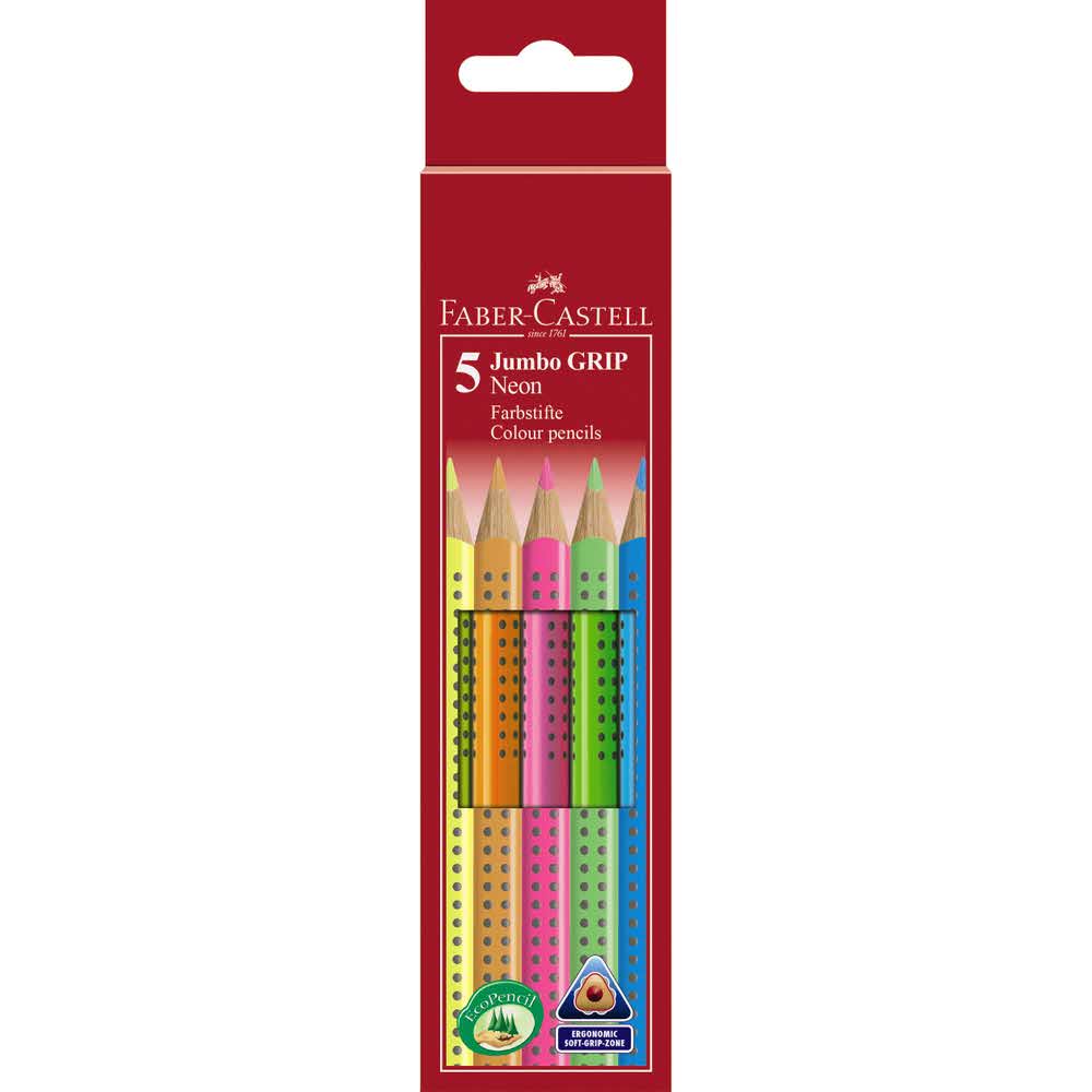 kredki jumbo grip 5 kolneon opakowanie kartonowe faber castell alibiuro.pl 52
