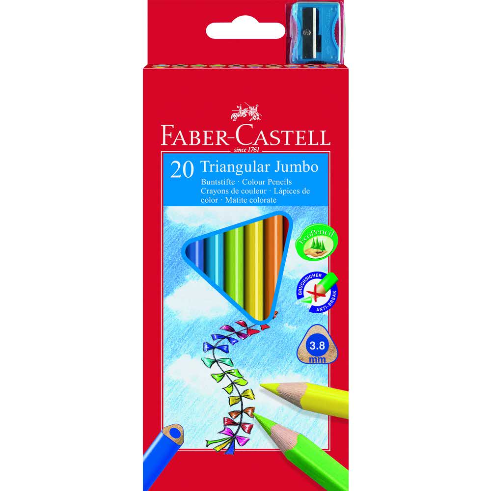 kredki jumbo trójkątne 20 koltemperówka opakowanie karton faber castell alibiuro.pl 80