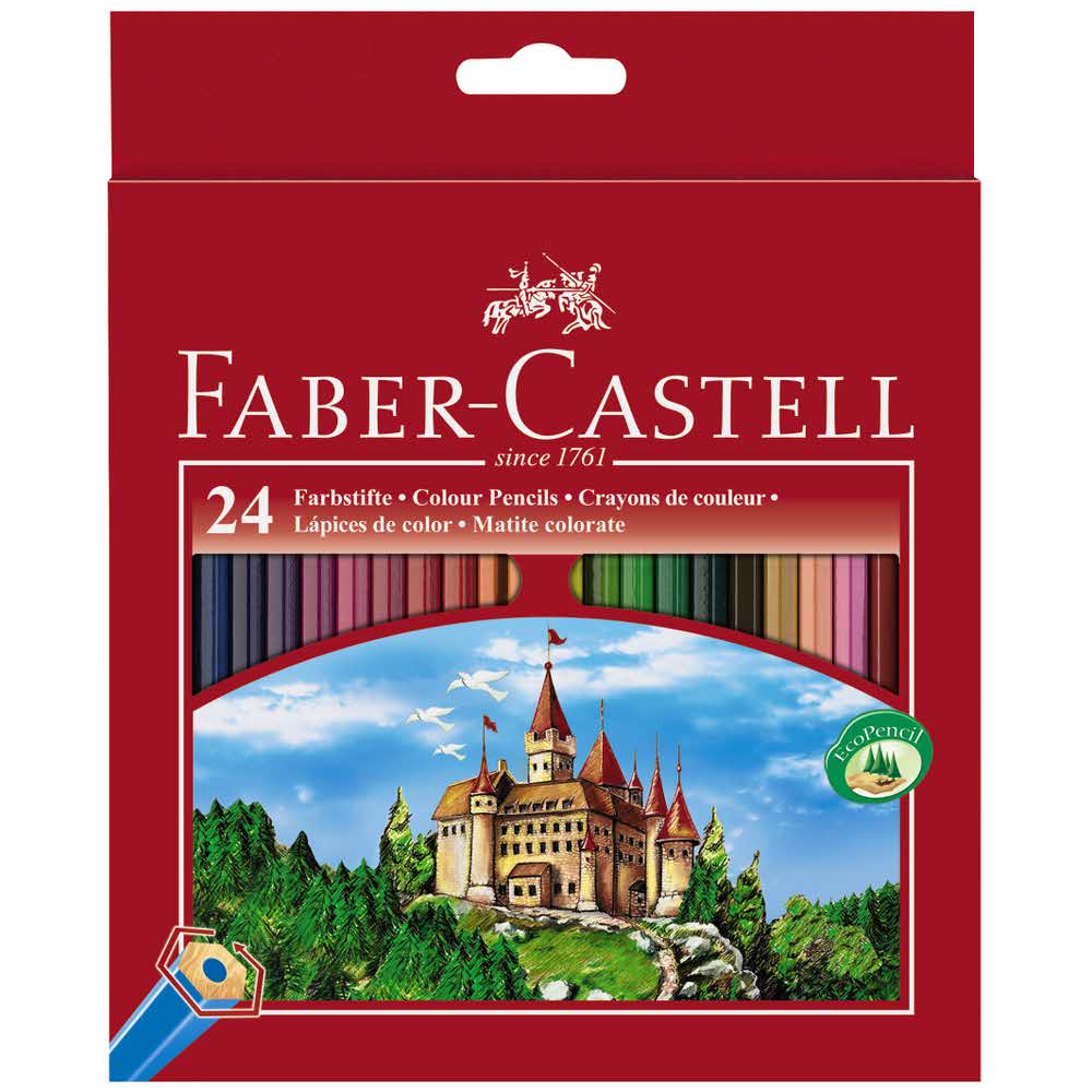 kredki sześciokątne zamek 24 kolopakowanie karton faber castell alibiuro.pl 74