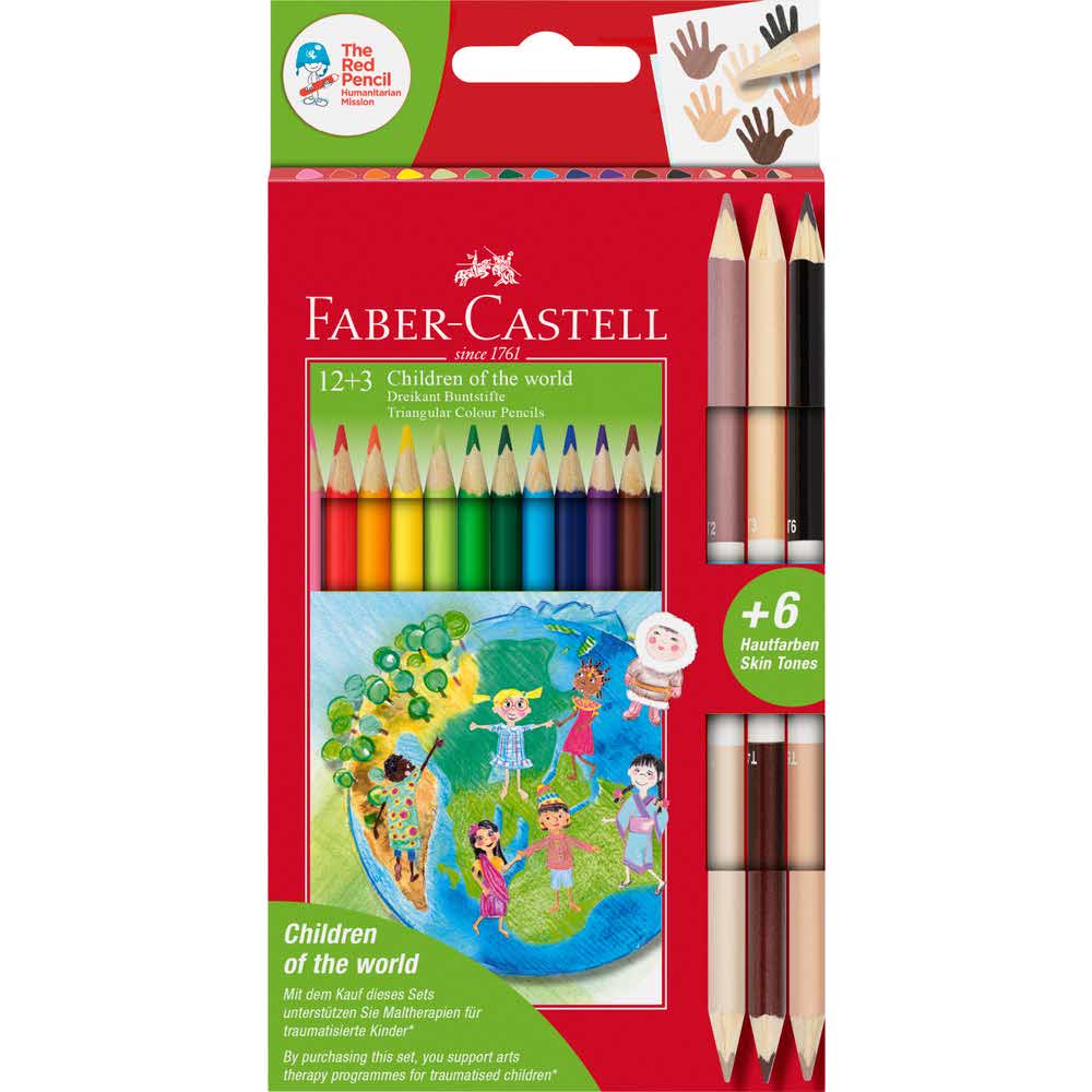 kredki trójkątne edycja children of the world 12 kol3 kredki dwustronne faber castell alibiuro.pl 31
