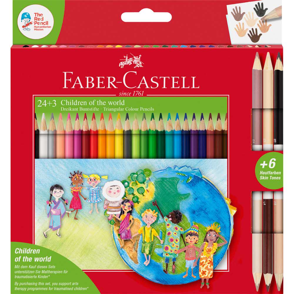 kredki trójkątne edycja children of the world 24 kol3 kredki dwustronne faber castell alibiuro.pl 92