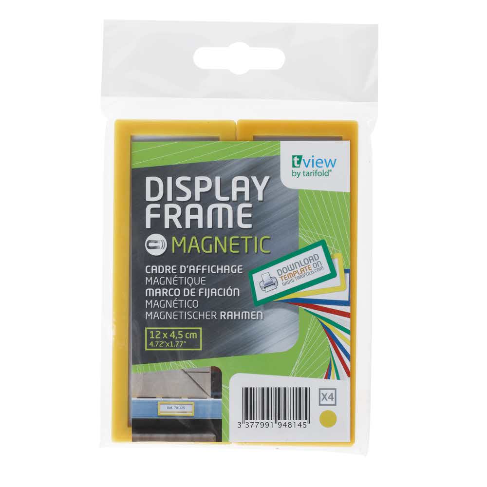 magnetyczny identyfikator naścienny 4 szttarifold żółty 120x45mm alibiuro.pl 82