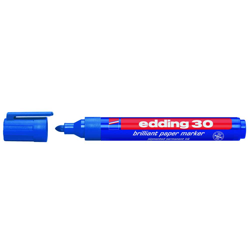marker edding brilliant do papieru okr.końc.15 3mm niebieski alibiuro.pl 3