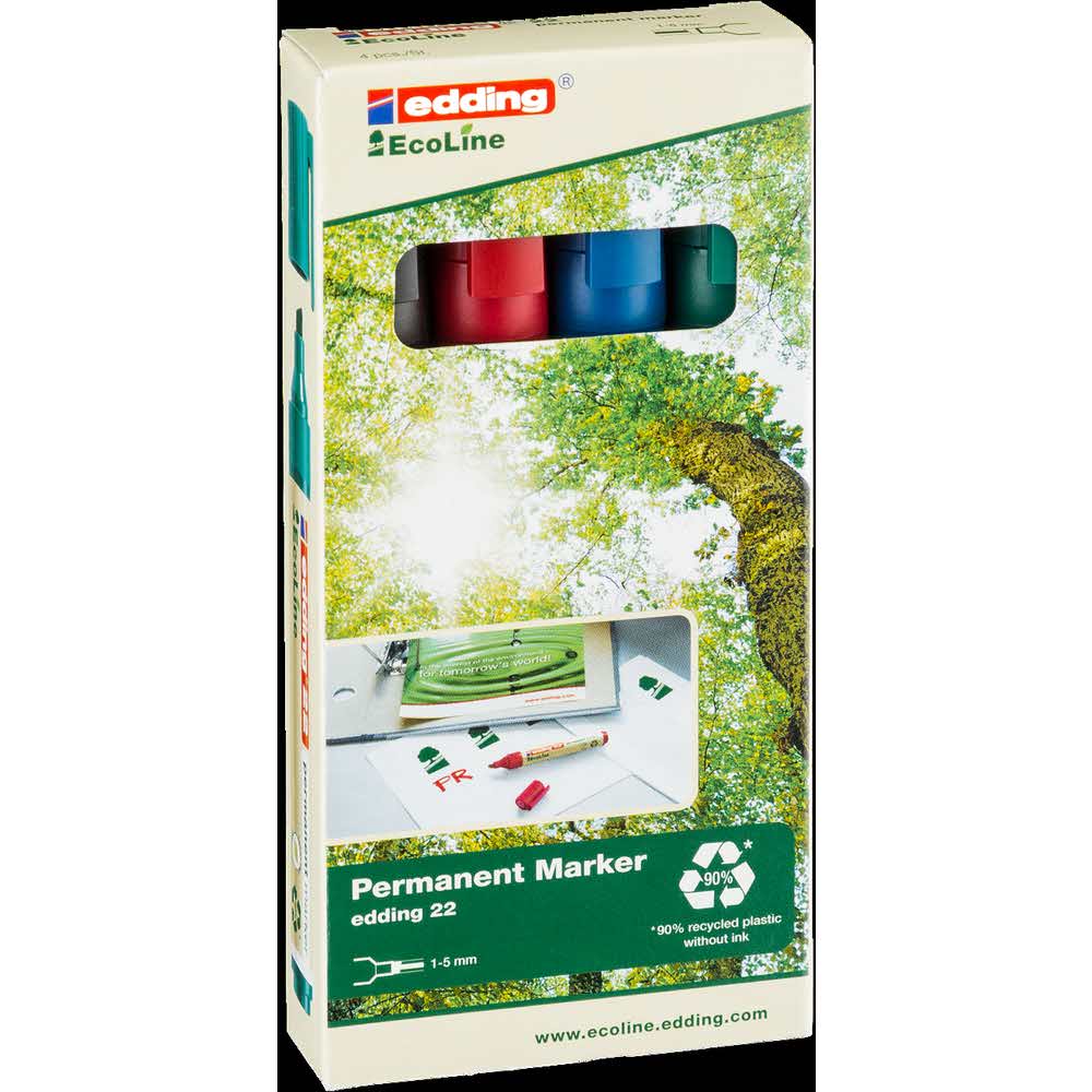 markery edding permanentne ekologiczne 4 koletui ścięta końcówka alibiuro.pl 95