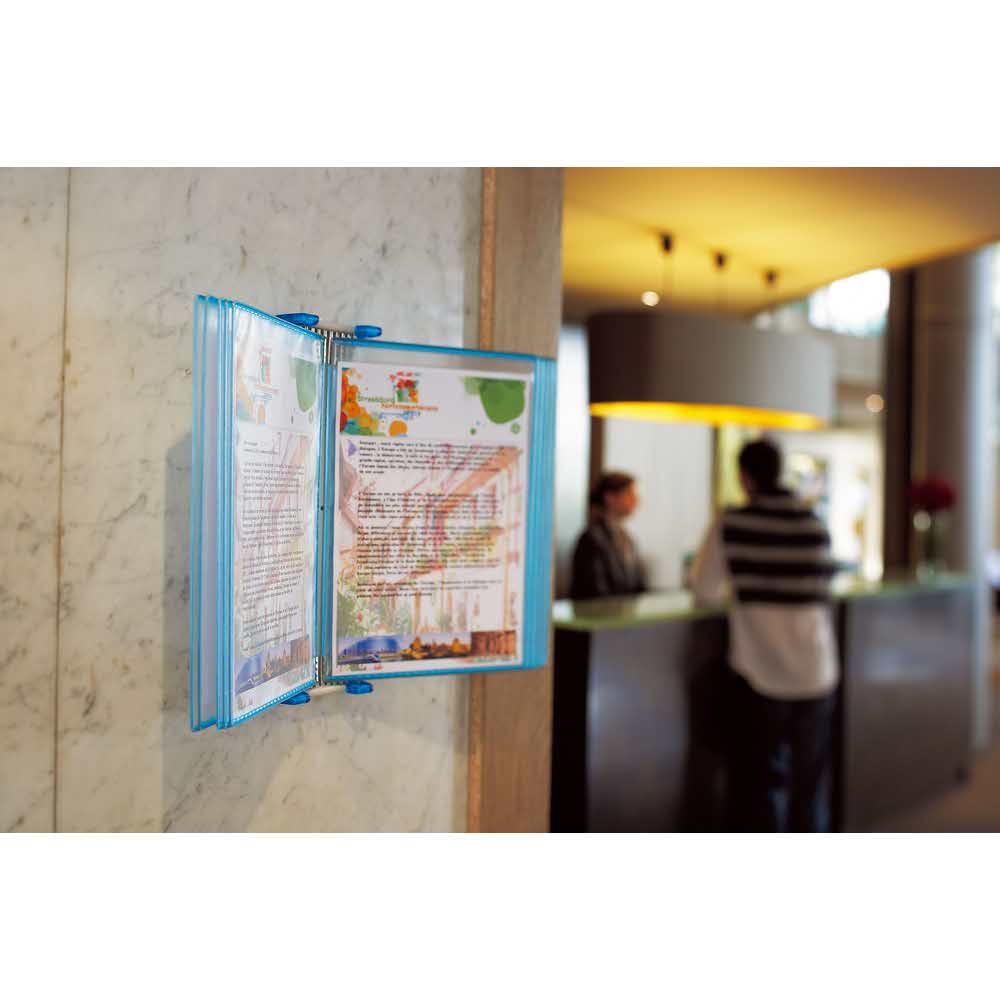 naścienny system prezentacyjny tarifold a4 candy line +10 paneli prezentacyjnych błękit transp. alibiuro.pl 7