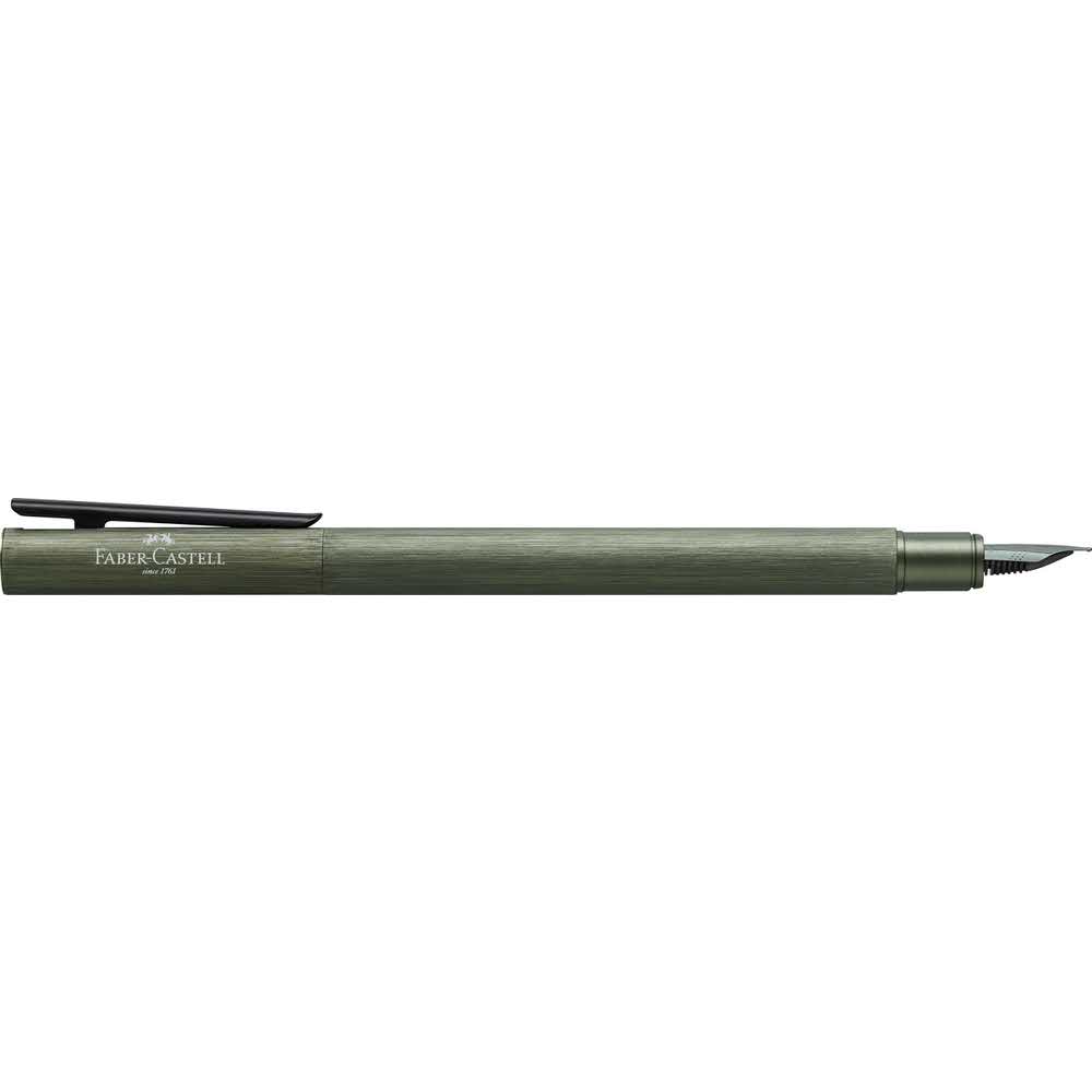 neo slim aluminium pióro wieczne olive green f faber castell alibiuro.pl 72