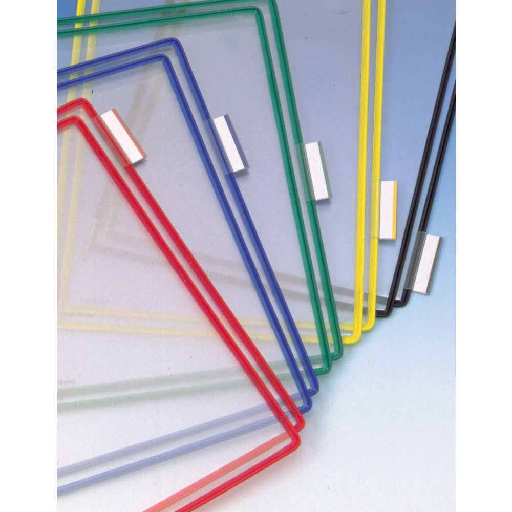 obrotowe panele prezentacyjne stainless steel a4 x 10 sztotwarcie z góry mix kol. alibiuro.pl 85