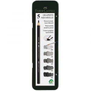 ołówki graphite aquarelle 5 sztopakowanie metalowe faber castell alibiuro.pl 26