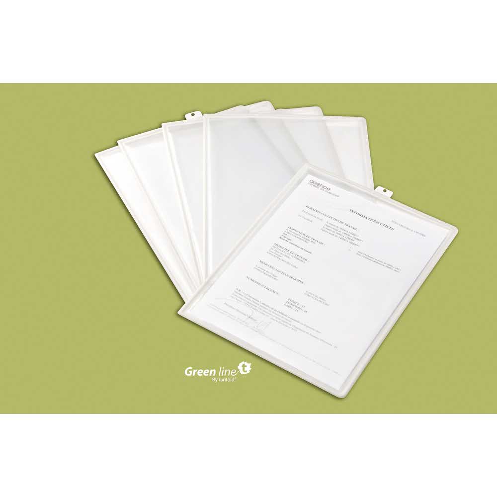 panel prezentacyjny z uszkiem green line tarifold a4 5 sztpionowy biały alibiuro.pl 57