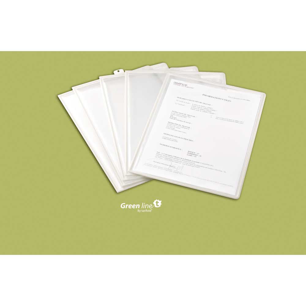 panel prezentacyjny z uszkiem green line tarifold a4 5 sztpionowy biały alibiuro.pl 60